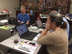 Teachers in Fresno, California learn how to use the Model My Watershed web app
