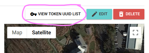 Button to view the token UUID list